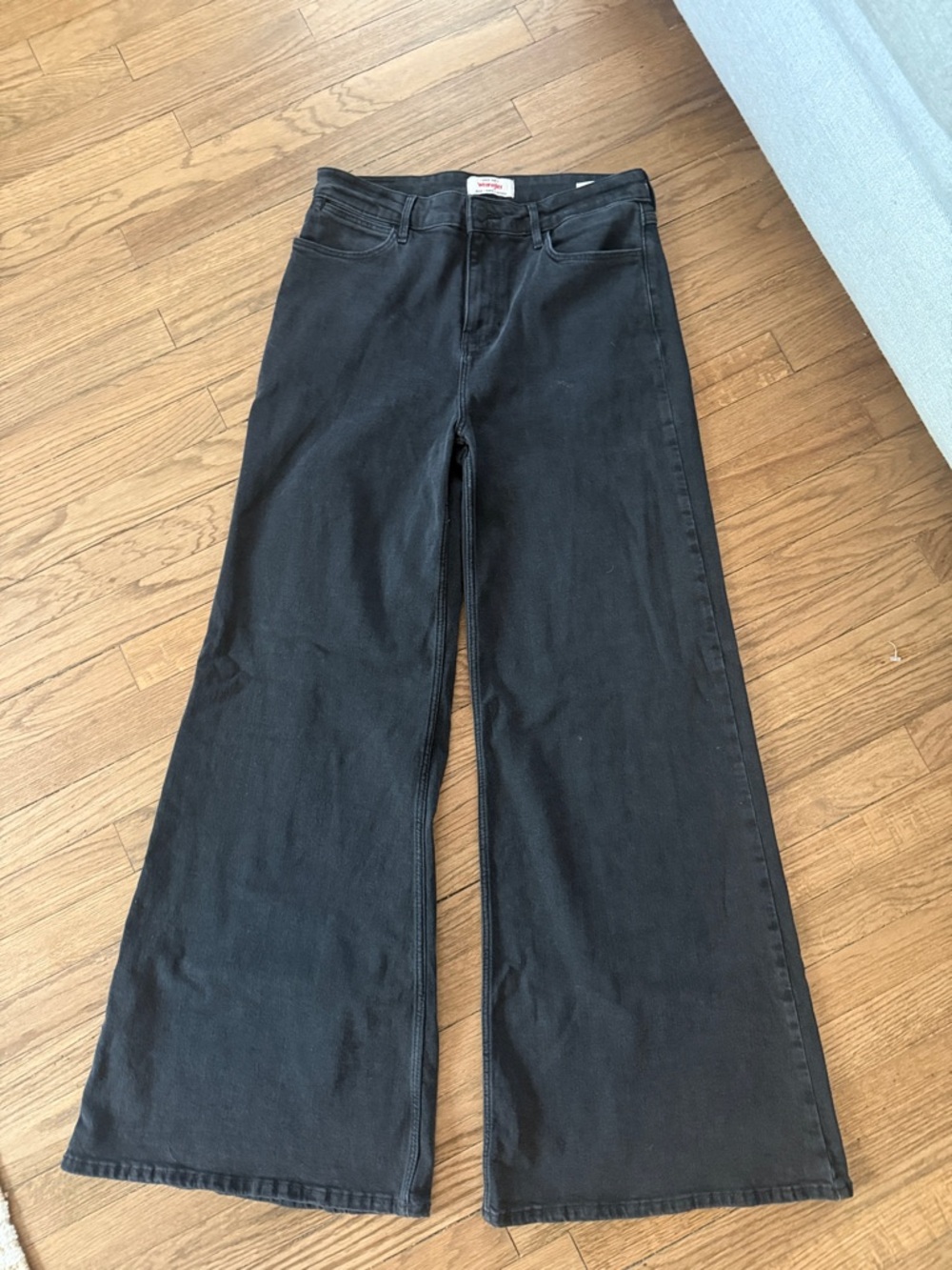 Wrangler Black Wide-Leg High-Rise Jeans